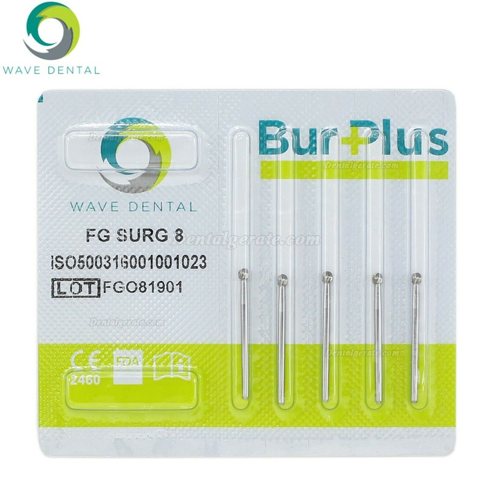 10 St&uuml;ck WaveDental FG SURG Runden Zahnbohrer 1 2 4 5 6 8# FG-Schaft Hartmetallbohrer Zahnmedizin